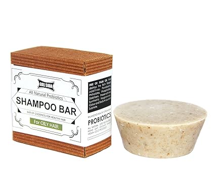 Golisoda All Natural/Biodegradable/Non Toxic/Cruelty Free/Palm Oil Free Probiotics Shampoo Bar for Oily Hair
