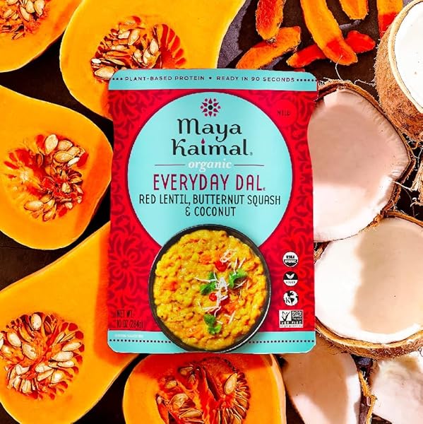 MAYA KAIMAL ORGANIC, EVERYDAY DAL, RED LENTIL, BUTTERNUT SQUASH & COCONUT, 10 OZ