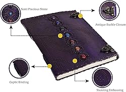 TUZECH Chakra Journal Handmade Huge Leather Bound