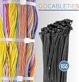 Gocableties 100 Pack 150mm x 7.6mm Reusable Cable Ties Black Heavy Duty view 5