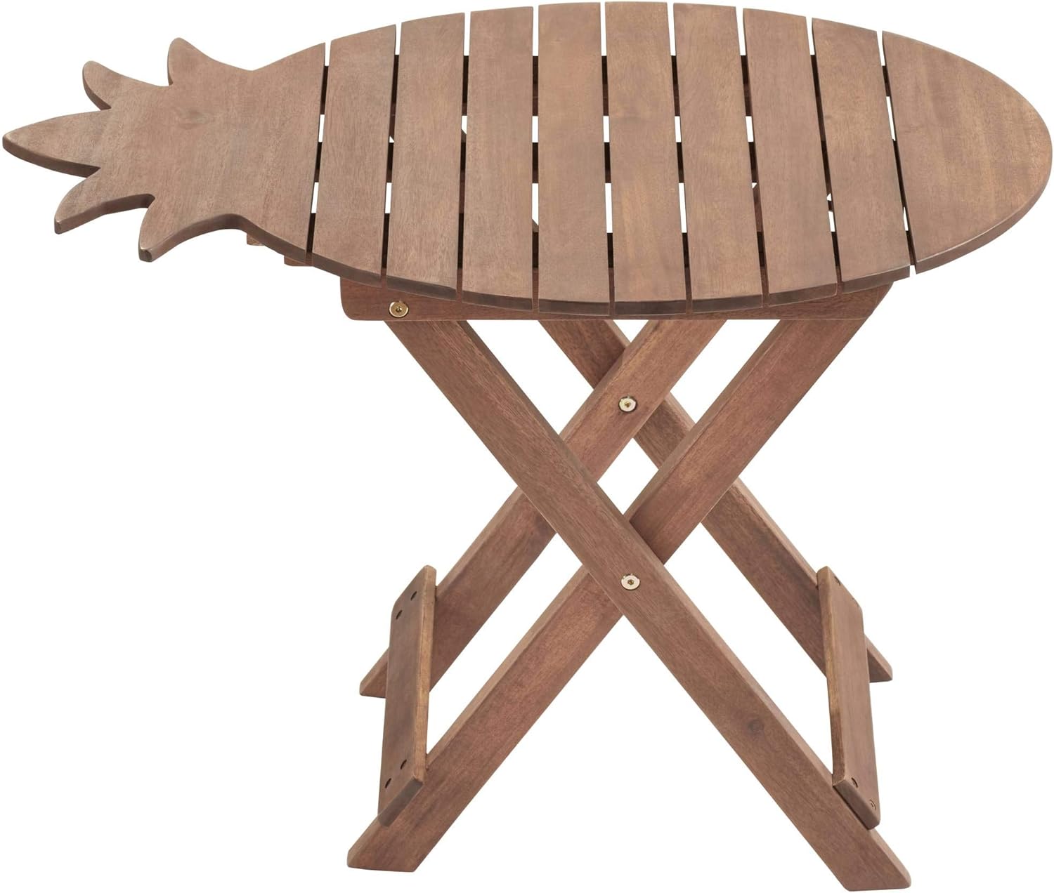 Teal Island Designs Monterey Pineapple Natural Wood Outdoor Folding Table: Clothing