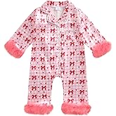 Newborn Baby Girl Pajamas Long Sleeve Romper One Piece Jumpsuit Button Down Nightgown Infant Silk Pjs Baby Sleepwear