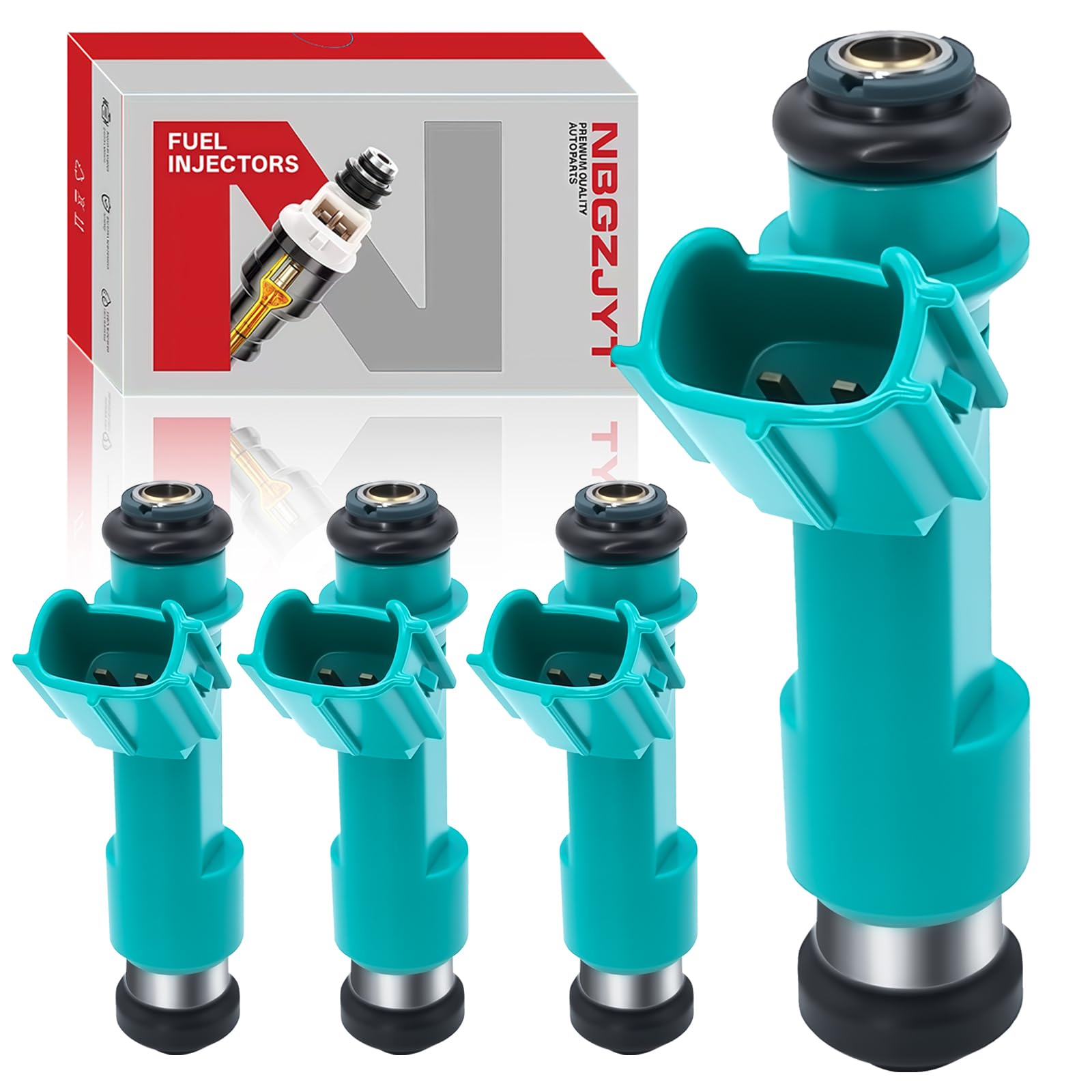 Photo 1 of NBGZJYT 23209-0H030 Fuel Injector Compatible with Toyota 2.4L Camry Corolla Rav4 Highlander 2004 2005 2006 2007 2008 2009 2010 2011 2012 2013,Compatible with Scion tC xB |12 Holes| |Set of 4|