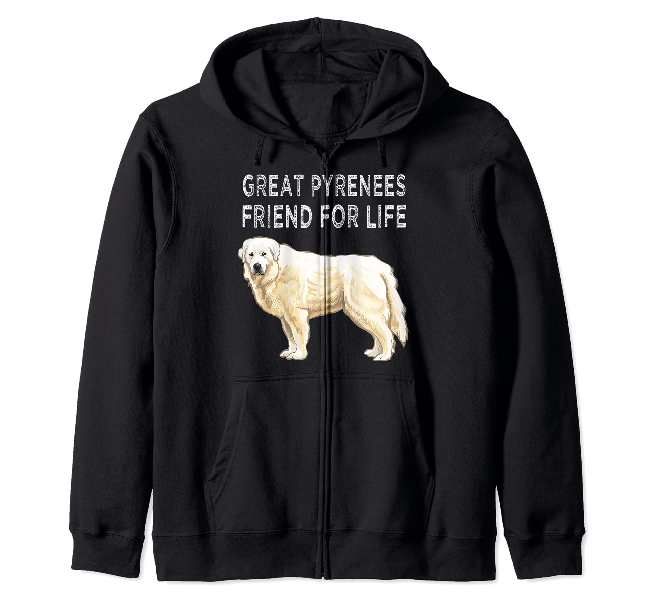 Great Pyrenee Friend For Life Dog Friendship Zip Hoodie