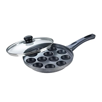 Prestige Omega Select Plus Non-Stick Paniyarakkal with Lid (240 mm, Black)