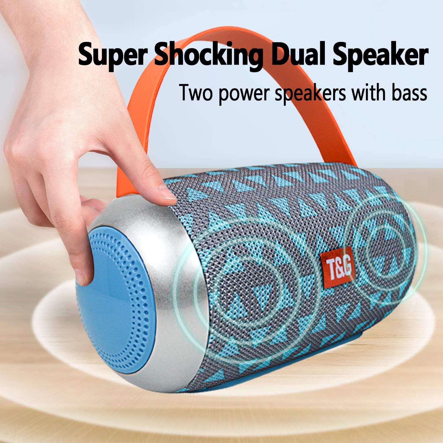 Super-Portable Bluetooth Speaker Wireless Stereo Loud Sound Rich Bass Waterproof Bluetooth Speaker with Built-in Microphone Loud Speaker for Home Party Outdoor - Image 4