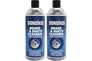 Sondiko Non-Chlorinated Brake Cleaner, Powerful Brake Cleaner Spray Can,Throttle Body Cleaner, Low VOC,14 oz - Pack of 2