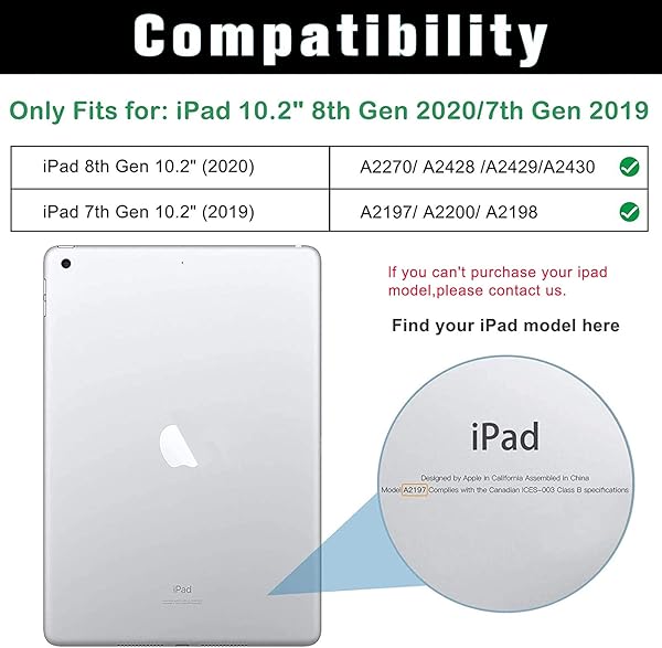 Diseado para iPad 10 2 Inch 8th Gen 2020 7th Generation 2019 Case Slim Soft Silicone Smart Trifold Stand Funda Protectora de Cuerpo Completo para nios Color D Size 2019 iPad 10 2 Inch