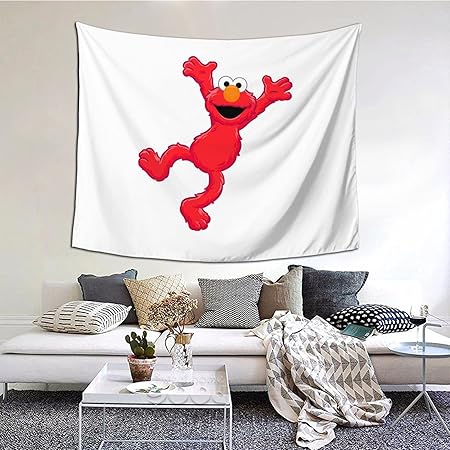 Amazon Co Jp セサミストリート エルモ 12 タペストリー 壁掛け アートタペストリー 寝室用 ウォールタペストリー キュート タペストリー 寮の装飾 リビングルーム 窓用カーテン ホーム装飾 壁アート ピクニック布 ビーチブランケット 60x51インチ Generic
