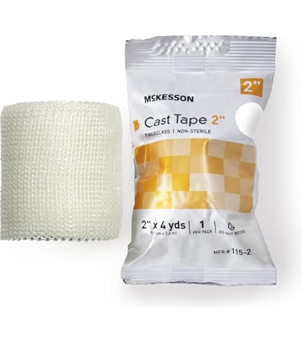 3M Scotchcast 82001 Plus Gipsverband – 1″ X 2 Yards, 10er-Pack, Wasseraktiviert, Leicht, Hohe Festigkeit – In 13 Farben Erhältlich