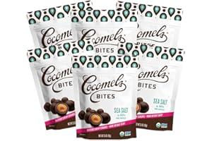 Cocomels Chocolate-Covered Sea Salt Coconut Milk Caramel Bites Organic Vegan Candy, Sea Salt, 3.5 Ounce (Pack of 6)…