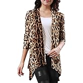 Allegra K Women's Drape Front Open Cardigan Long Sleeve Casual Lightweight Irregular Hem