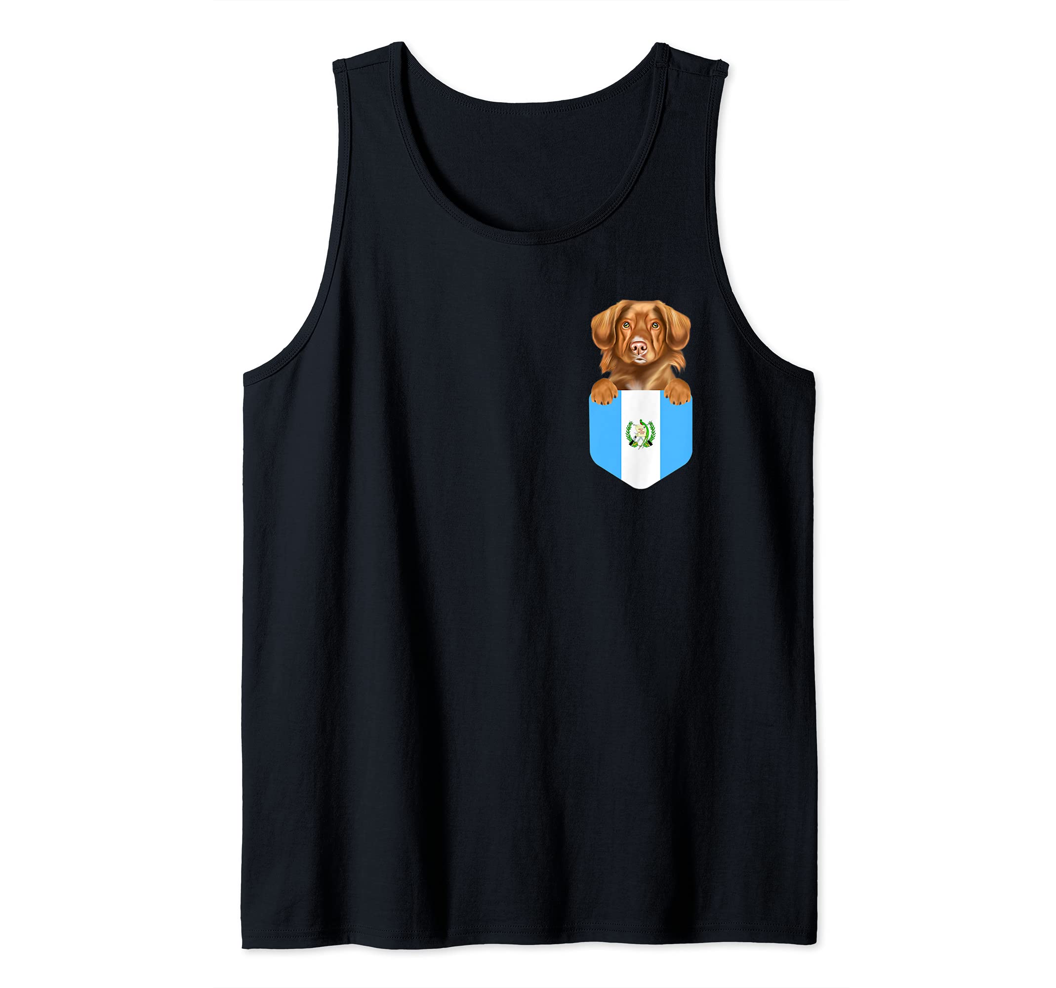 Guatemala Flag Duck Tolling Retrievers Dog In Pocket Tank Top