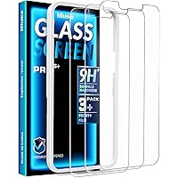 Mkeke Compatible with iPhone 13 Screen Protector/iPhone 13 Pro Glass Screen Protector Tempered 6.1 inch 3-Pack