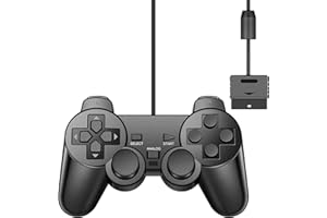 Suncala Wired Game Controller Compatible with PS2 Console, 7.2FT Cable, Black Brand