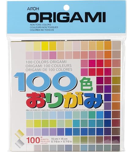 Toyo Origami in 50 Colours, 11.8 cm, 100 Sheets