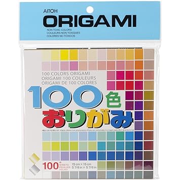Aitoh M100c Origami Paper 5 875 By 5 875 Inch 100 Colors 100 Pack - 