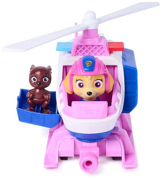 PAW PATROL – SEARCH & RESCUE: SKYES RESCUE HELICOPTER, VEHICLE WITH PULL BACK MOTOR, APPROX. 15 CM, INCLUDES DOG FIGURE AND KANGAROO, DETAILED DESIGN FROM THE SERIES, TOYS FROM 3 YEARS