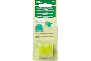 Clover Flexible Rubber Large Thimble, yellow 2