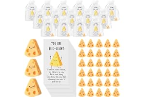 Huwena 30 Employee Appreciation Christmas Gifts Emotional Positive Resin Support Bulk Small Office Gifts for Coworkers Team Staff Nurse Teacher Rewards (Cheese)