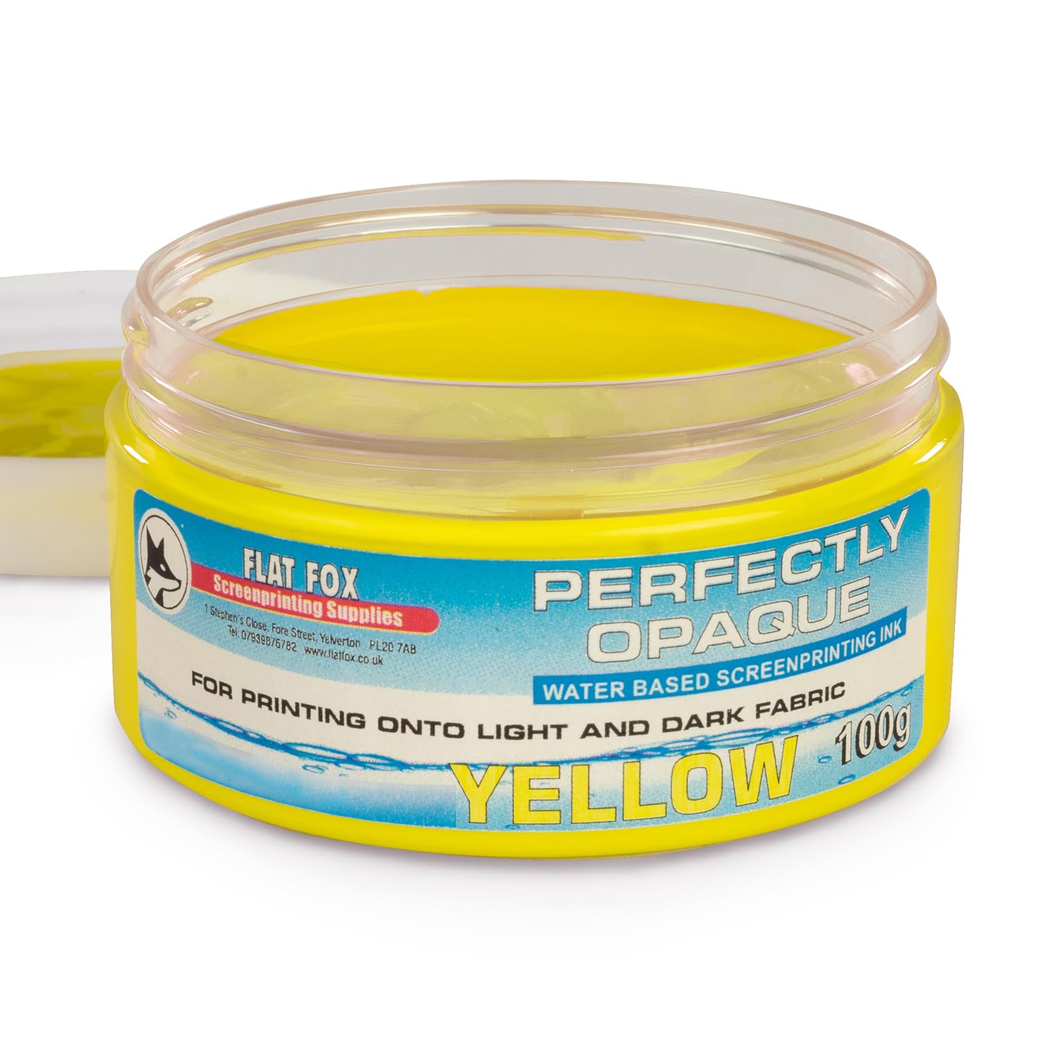 Flat Fox Screen Printing Opaque Water Based Fabric Inks (Yellow, 100g)…