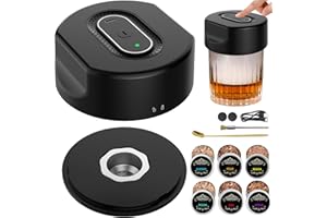 AHUMADOR DE Whiskey Smoker Kit -Electric Cocktail Smoker Kit with 6 Flavors Wood Chips, Rechargeable Old Fashioned Smoker Kit