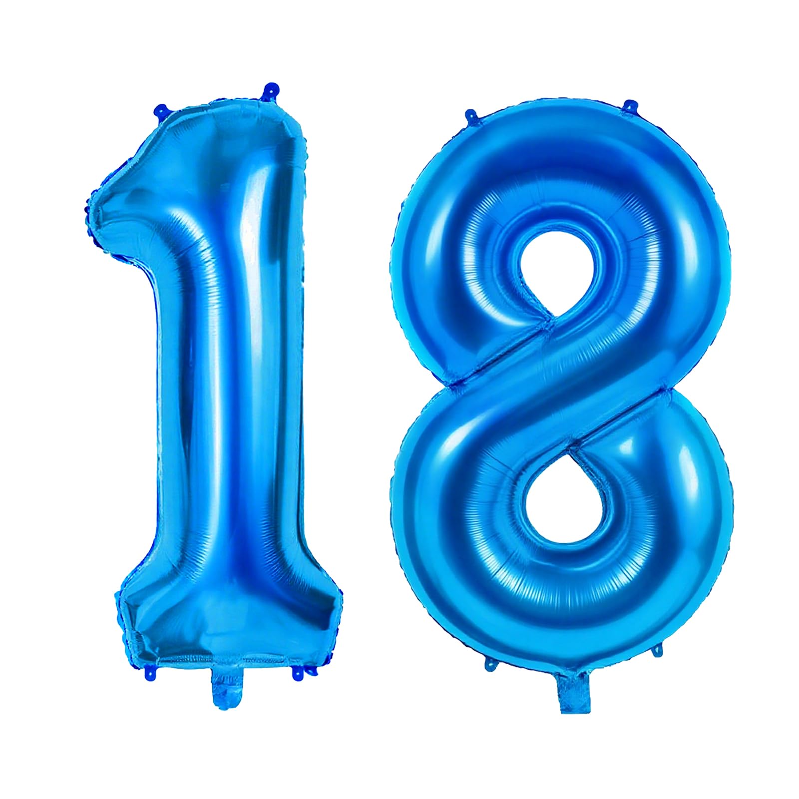 Number 18 Balloons for 18th Birthday Party Decorations, 0-100 Large No.18 Balloons for Girls Boys and Daughter Son, 40 Inch Dark Blue Foil Helium Balloon for 18 Year Old Anniversary Decorations
