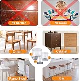 GICUNK 32Pcs Chair Leg Protectors Silicone with Felt Pads Small Fit 23-32.9mm view 7