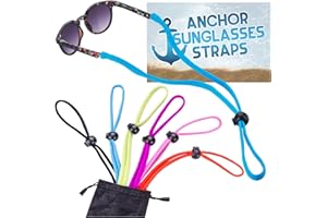 Anchor Glasses Straps Sunglasses Strap 6 Pack Glasses Ear Grips Glasses Chain Glasses Nose Pads Arm Grip Glasses Holder…
