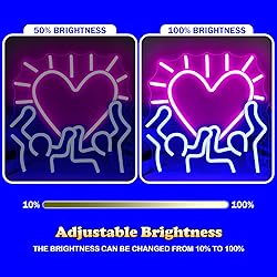 Keith Haring Neon Sign Graffiti Heart LED Signs for