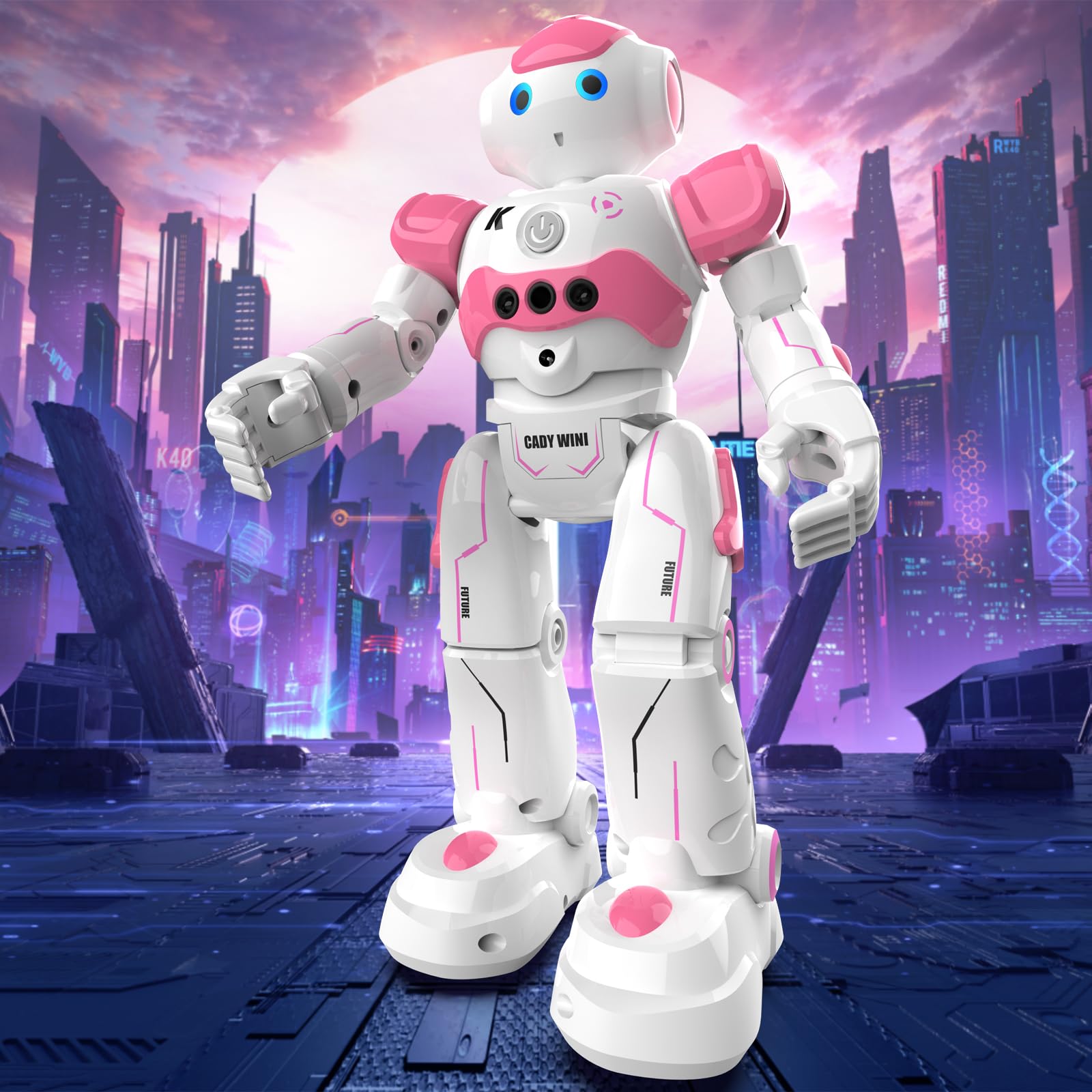 Pup Go Remote Control Smart Ai Robot Toy for Kids, Great for Girls, Singing Dancing Interactive Talking Gesture Sensing Educational Toy, Birthday Gift for Girls (Pink)