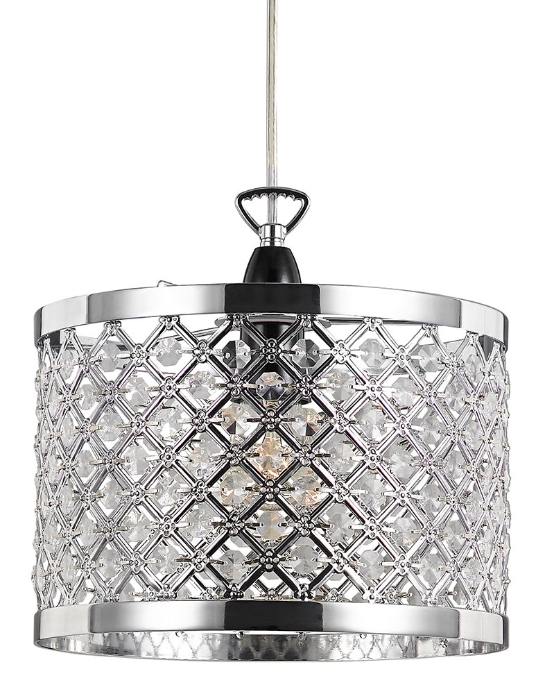 Modern Sparkly Ceiling Pendant Light Shade with Clear Beads by Happy Homewares