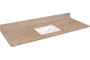 Design House 563239 Granite Vanity Top, 61", Golden Sand