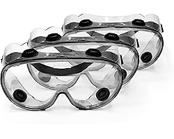 Safety Goggles Over Glasses 3 Pack Eye Protection Clear Goggles Anti Fog Men And Women