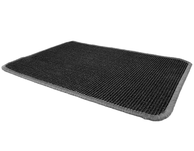 Primaflor - Ideen in Textil Sisalteppich Sisallux – 0,50m x 0,50m, Schwarz, Rutschfest ? Für Fußbodenheizung ? Sisalmatte als