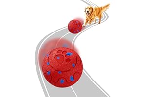 MORHANDISN Dog Balls: Interactive Dog Ball, Self-Moving Dog Toy with Auto-Rolling & Bouncing, E-TPU Material, IP54 Waterproof, Motion-Activated, for Small/Medium/Large Dogs (Red)