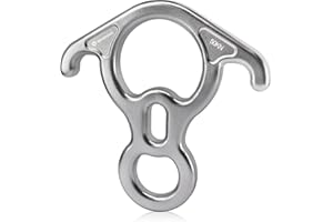 NewDoar 50KN 11000 LBF Rescue Figure,8 Descender Large Bent-Ear Belaying and Rappelling Gear Belay Device for Rock Climbing, Aerial Dance,Ziplining and Peak Rescue 7075 Aluminum Alloy