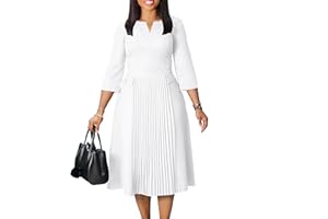 INR Wear to Work Midi Dress for Women Business Casual A-line Dress Elegance Church Outfits