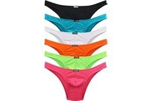 iKingsky Men's Soft Low Rise Bikini Underwear Sexy Mid Coverage Back Briefs