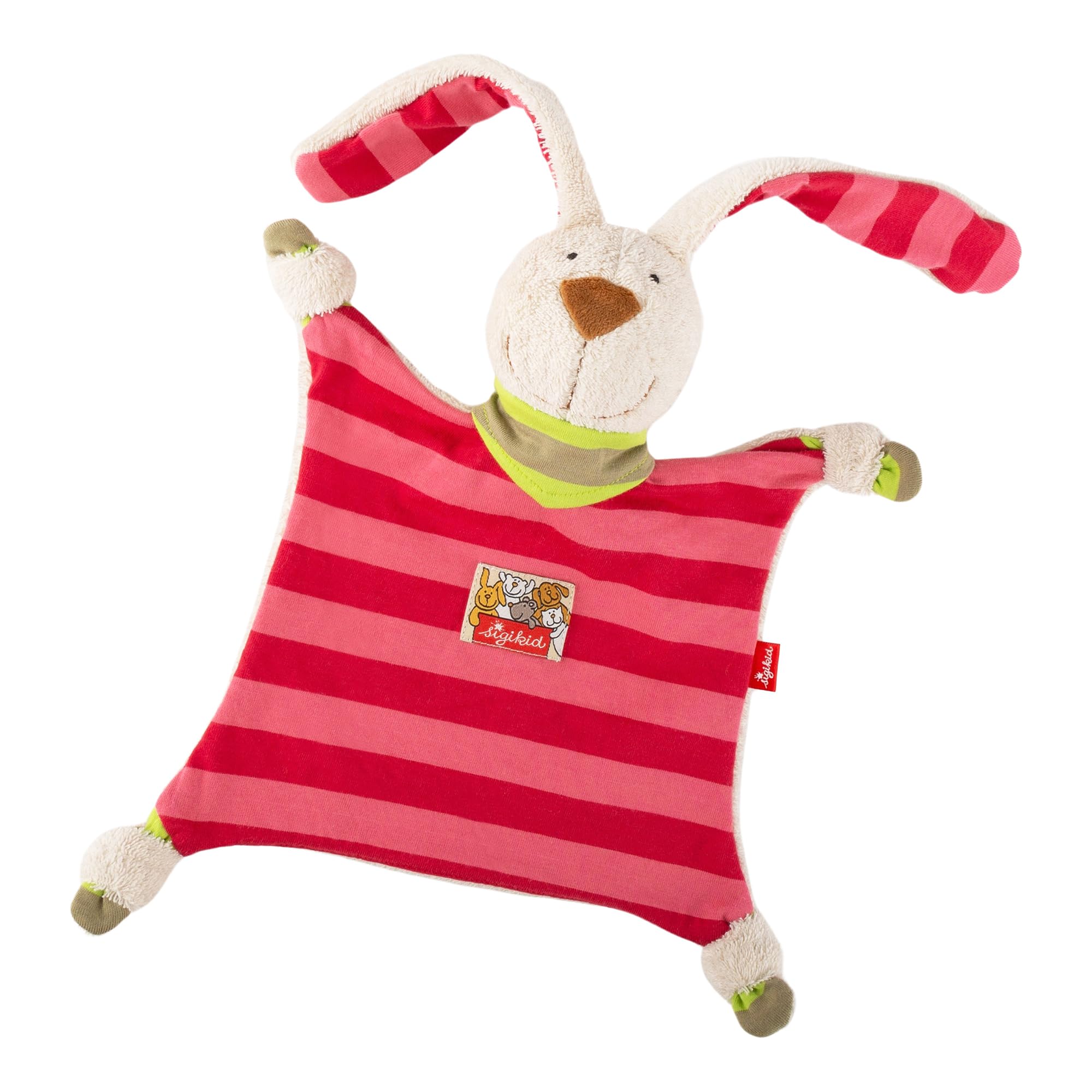 sigikid 26 x 26 x 8 cm Babyspielzeug Bunny Comforter (Pink) โ image 1