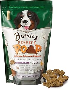 Perfect Poop Digestion & Health Supplement for Dogs: Fiber, Prebiotics, Probiotics, Enzymes Digestive, Hard & Soft Stool, Improved Health