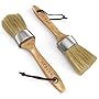 Arteza Round Chalk Paint and Wax Brush, Made for Furniture, Natural Bristles, Professional-Grade Quality 2 Pack