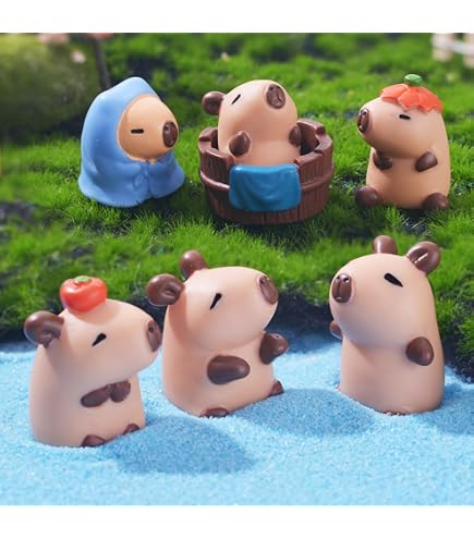 30 Stück Mini-Capybara Figuren Aus Harz – Nachtleuchtend, Ca. 2,5x1,5 Cm, Für Deko & Bastelprojekte