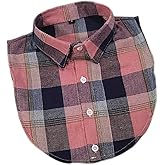 YEKEYI Lady Half Shirt Blouse Collar Plaid Dickey Fake Collar False Collar Detachable Collar for Women