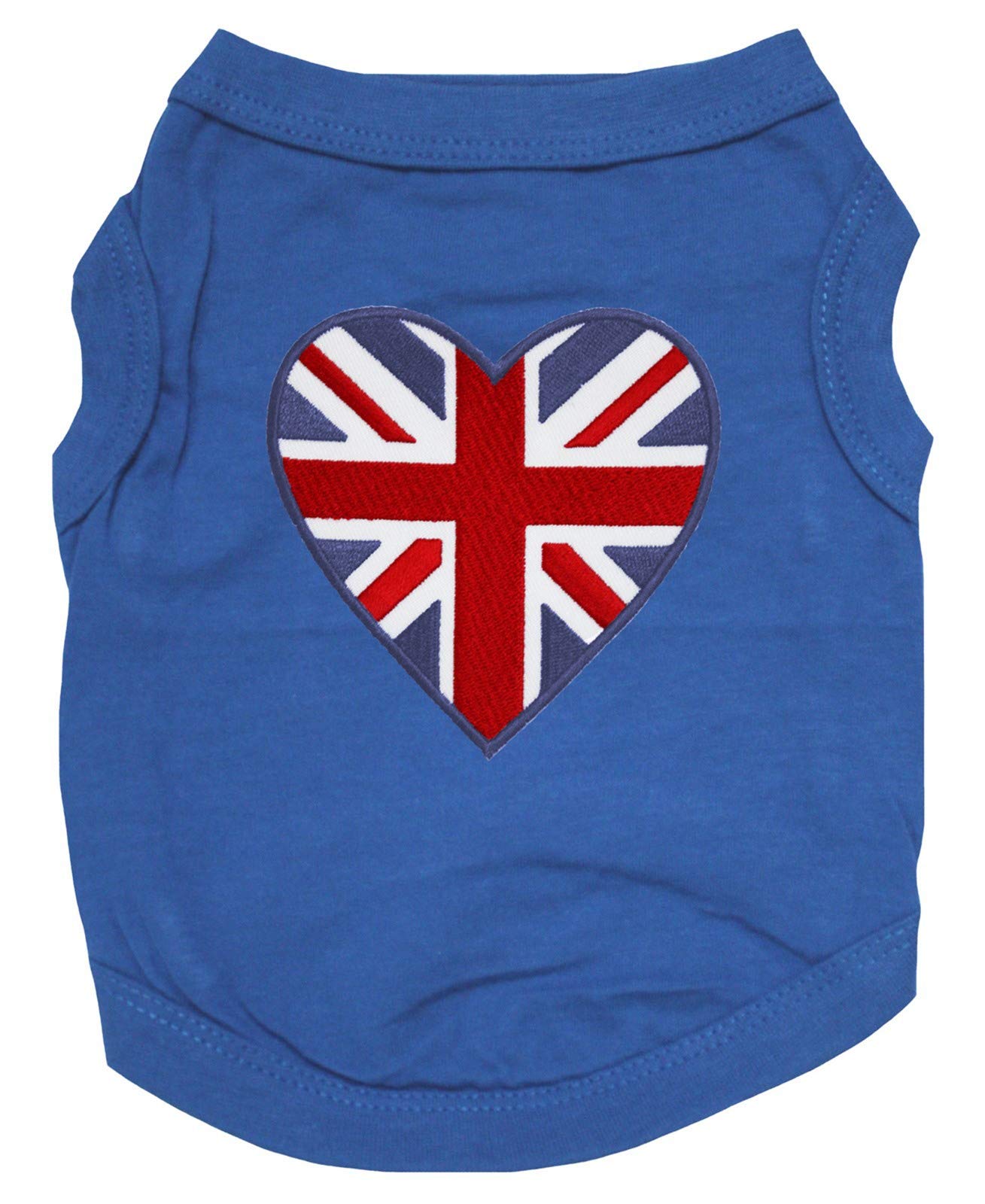 Petitebelle Britain Heart Puppy Dog Shirt (Royal Blue, Small) — image 1