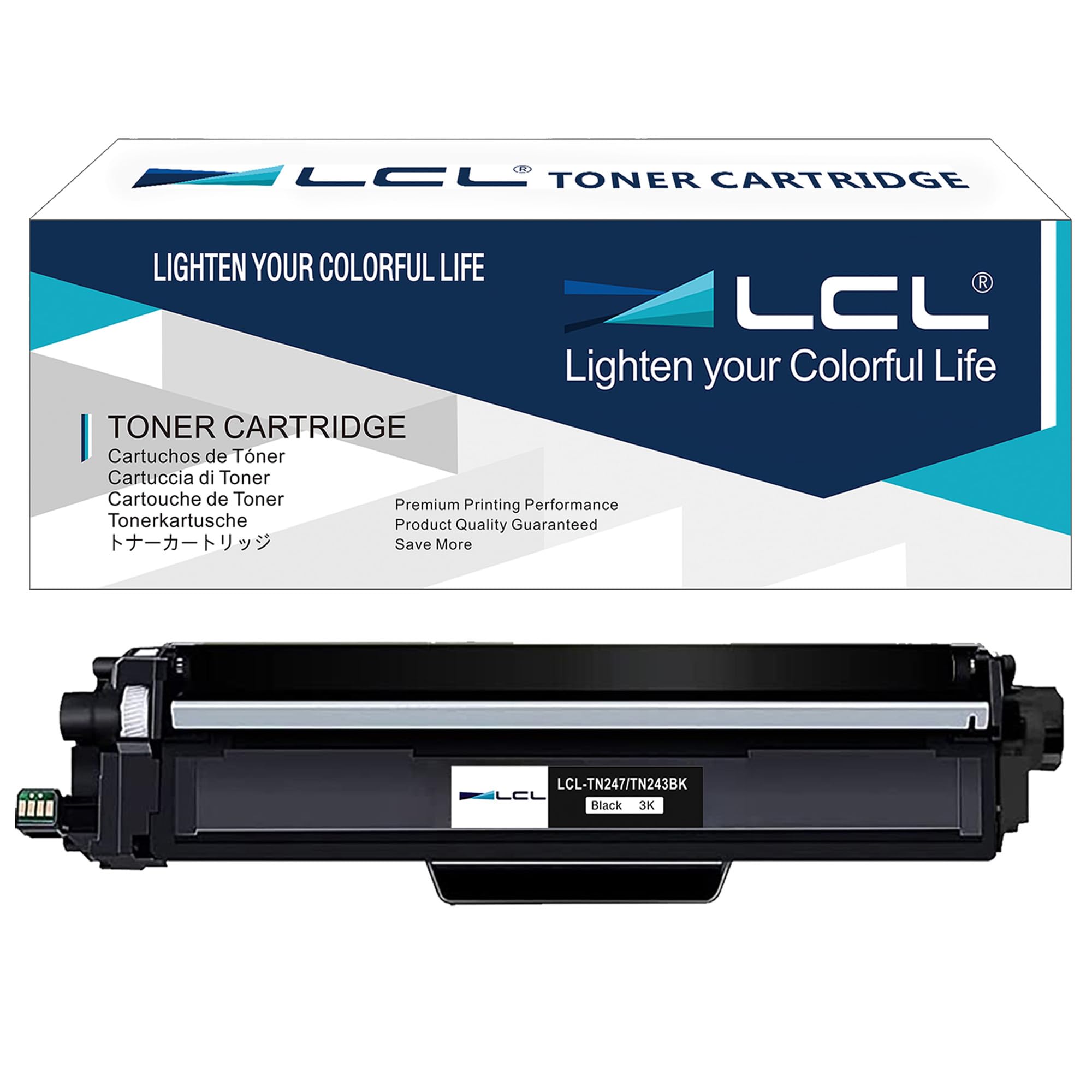 LCL Comatible Toner Cartridge TN243 TN247 TN-247 TN247BK TN-247BK 3000Pages (1 Black) Replacement for Brother HL-L3210CW HL-L3230CDW HL-L3270CDW MFC-L3710CDW MFC-L3750CDW MFC-L3730CDW DCP-L3510CDW