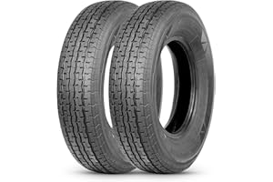 HALBERD Set of 2 Premium Trailer Tires ST205/75R14 8PR Load Range D Heavy Duty 205 75 14 Radial Trailer Tires Improve Traction in all-road conditions