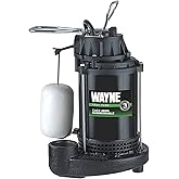 Wayne CDU800 1/2 HP Submersible Cast Iron and Steel Sump Pump with Integrated Vertical Float Switch