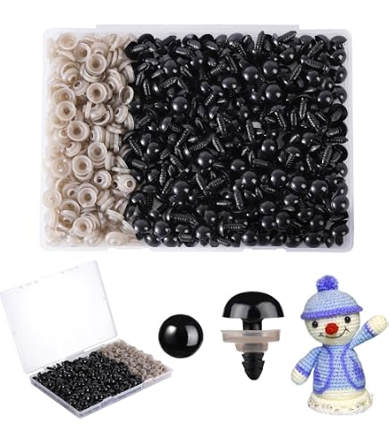 Cousin DIY Ösen Mit Schaft – 8 Stück, 9 Mm Durchmesser, Schwarz, Für Puppen, Spielzeug & Textilien