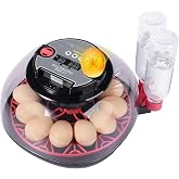 12 Egg Incubators for Hatching Eggs, Chicken Egg Incubator with Automatic Egg Turning and Temperature Humidity Control, 360&deg; Clear View Lid or Home, Farm, Classroom, Hatching Chicken, Duck,Quail,Goose